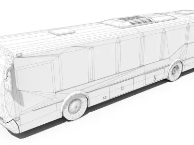 Urban Bus Low-poly 3D model