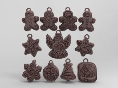 christmas treedecor baserelife  3D print model