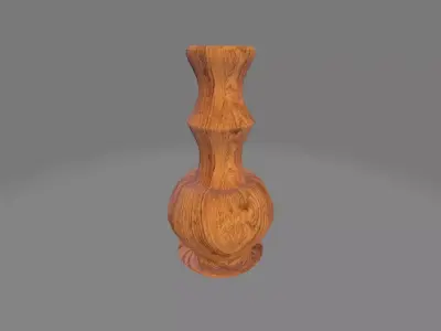 Wooden Pot - Pot 3D model Free low-poly 3D model