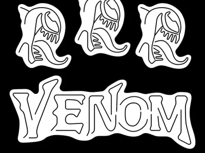 Venom Neon Signs 3D model
