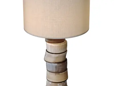 Scandinavian Sculpture Horn Nightstand Table Lamp Rustic Style 3D model