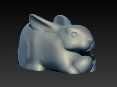 flower pots with a cute Easter bunny theme Free 3D print model