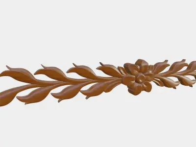 Flower Decor For Wood Carving 3D print model buy