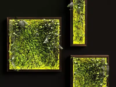 Vertical garden Moss modules 3 3D model