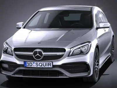 Mercedes-Benz CLA45 AMG Shooting Brake 2017 3D model