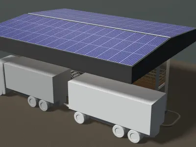 Solar checkpoint station 24i12 3D model