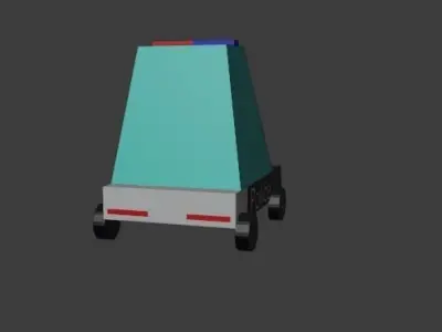 Police LowPoly Car 3D model