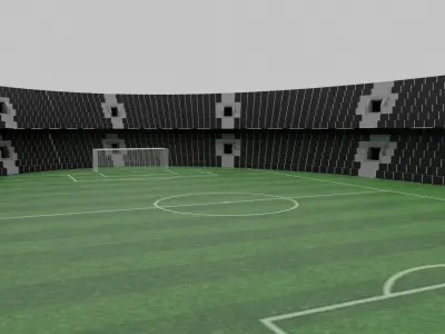 Football Stadium  Low-poly 3D model purchase