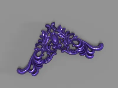 Wood carving decoration 3D model buy
