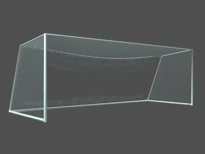 Soccer Ball and GoalPosts Free 3D model