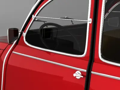 CITROEN 2CV yellow 3D model