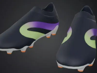 Football boots Low-poly 3D model