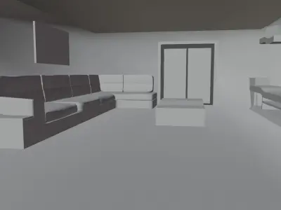 Modern Living Room 3D model