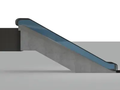 escalator rigged Low-poly 3D model