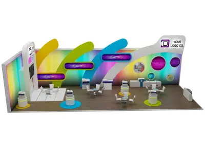 Booth Exhibition Stand a465c 3D model
