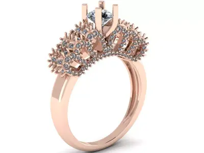 Jewelry Diamond Ring 3D Print Model  3D print model get