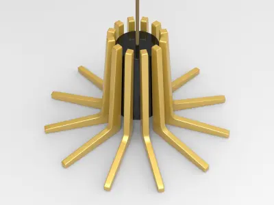 Arms Lamp Low-poly 3D model