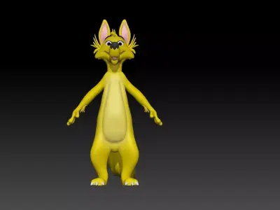 Fox cartoon - Updated Version  3D model