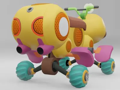Wild Wiggler - Mario Kart 8 Deluxe 3D model Low-poly 3D model