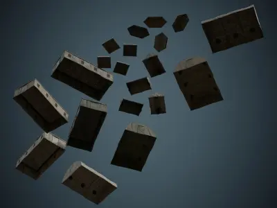 Tent Collection 1B Low-poly 3D model