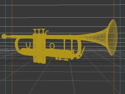 Trumpet golden 3D model