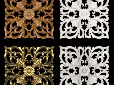 Decorative Wall Rosettes 04 3D model