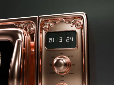 Vintage Microwave Oven 3D model