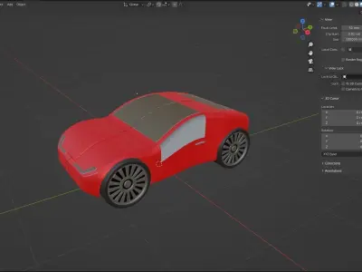 TOY CAR 03 Low-poly 3D model