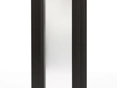 Large Wooden Wall Mirror Low-poly 3D model