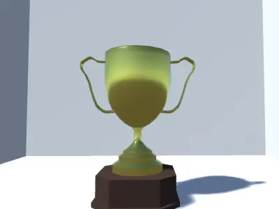 Trophy cup Low-poly 3D model