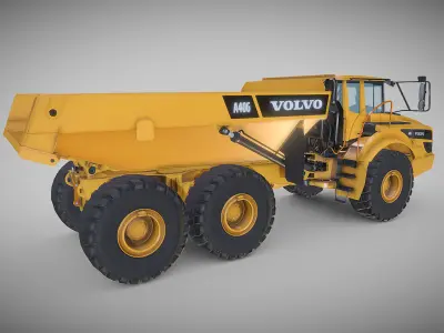 Excavator A40G Low-poly 3D model