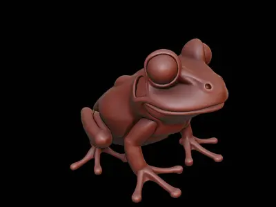 Frog Animal Sculpture 3D print model get