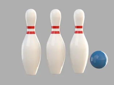 bowling ball pins 3D model