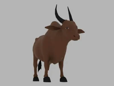 Indian Bull Rigged 3D model