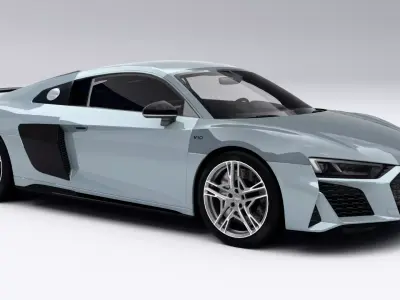 Audi R8 Coupe 2019 Low-poly 3D model