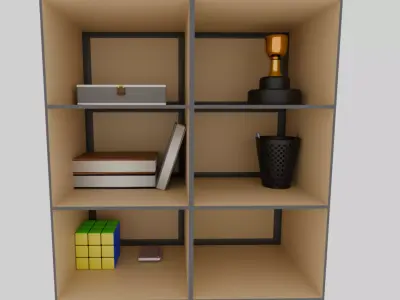 Modern Shelf 3D Model Free 3D model