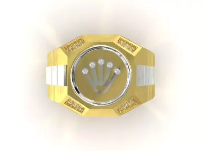 jewelry men stl 3dm diamond ring model ror0057 3D print model