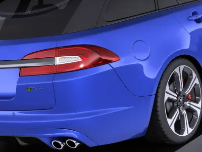 Jaguar XFR-S Sportbrake 2016 VRAY 3D model