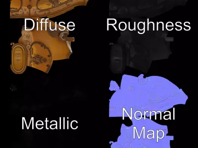 Antique Brass Canister model pack Low-poly 3D model