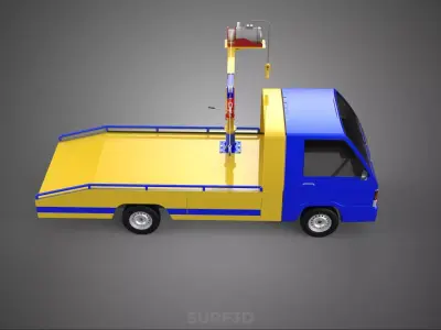 TOWING TOW TRUCK RECOVERY LIFTING CRANE WINCH HOIST BOOM JIB CAR 3D model