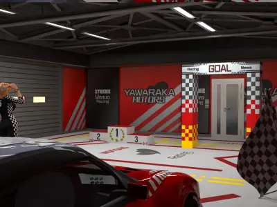 car garage Low-poly 3D model