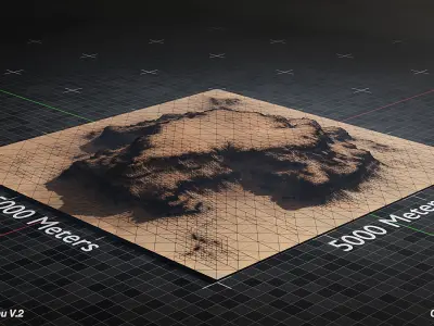 Desert Plateau Large Version 2 3D model