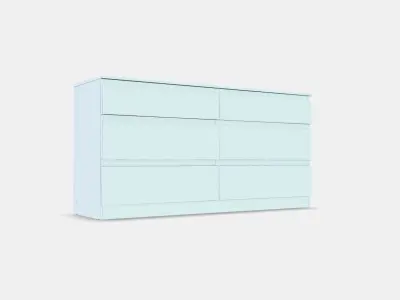 KULLEN Chest of 6 drawers Low-poly 3D model