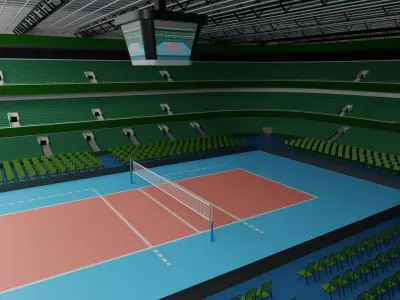 Volleyball Stadium Low-poly 3D model