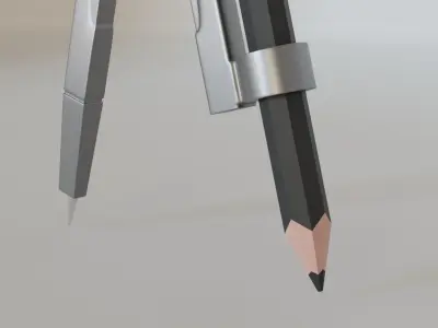 Drafting Compass 3D illustration model 3D model