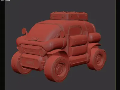 Futuristic Off-Road Concept Vehicle 3D model