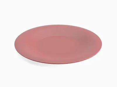 Disposable Plastic Plate B 02 Low-poly 3D model