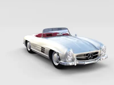 Fully Modelled Mercedes 300SL Roadster rev 3D model