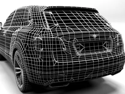 BENTLEY BENTAYGA 2017 Low-poly 3D model