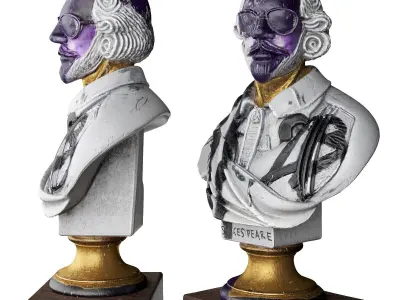  2b or not 2b sculpture Low-poly 3D model